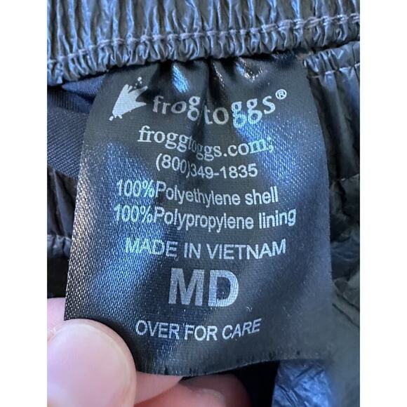 Frogg Toggs Rain Suit Jacket And Pants Set Size Medium Men’s Black - Picture 11 of 16